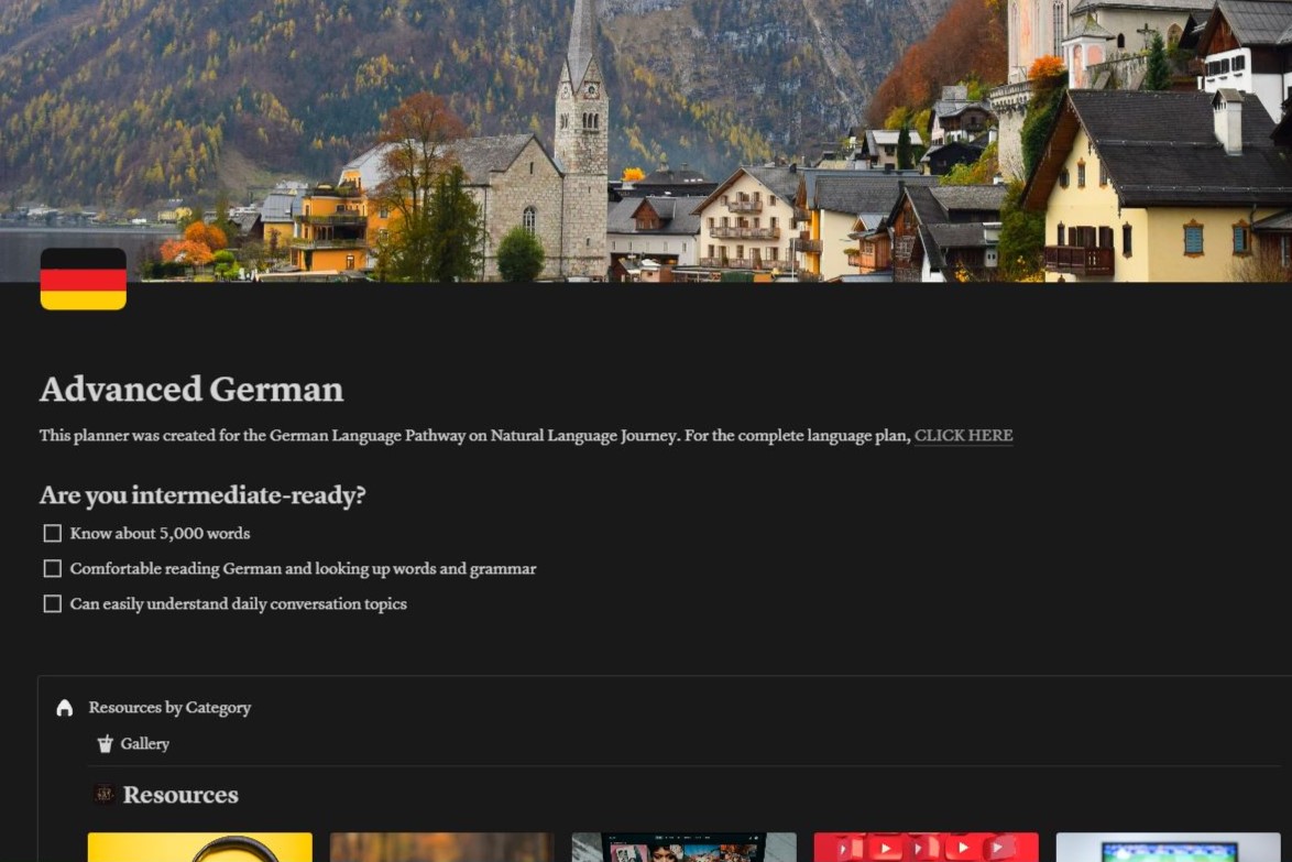 How to Create a German Study Plan with Notion